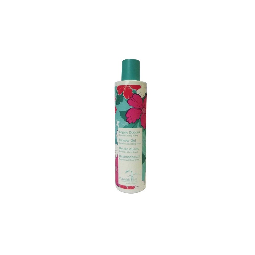 Puravidabio bagno doccia geranio e ylang ylang 250 ml