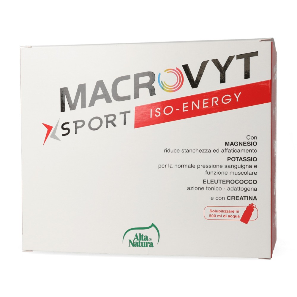 Macrovyt Sport Iso Energy 12 bustine da 16 g integratore alimentare Alta Natura