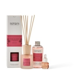 Diffusore con bastoncini legno di rosa e vaniglia 100 ml nasoterapia