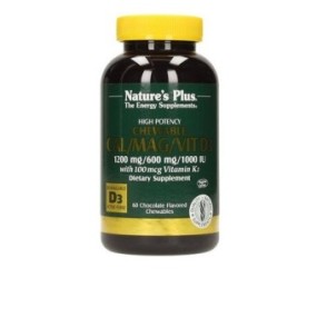 Cal/mag/vit d3 con k2 masticabile al cioccolato integratore alimentare 60 tavolette masticabili la strega