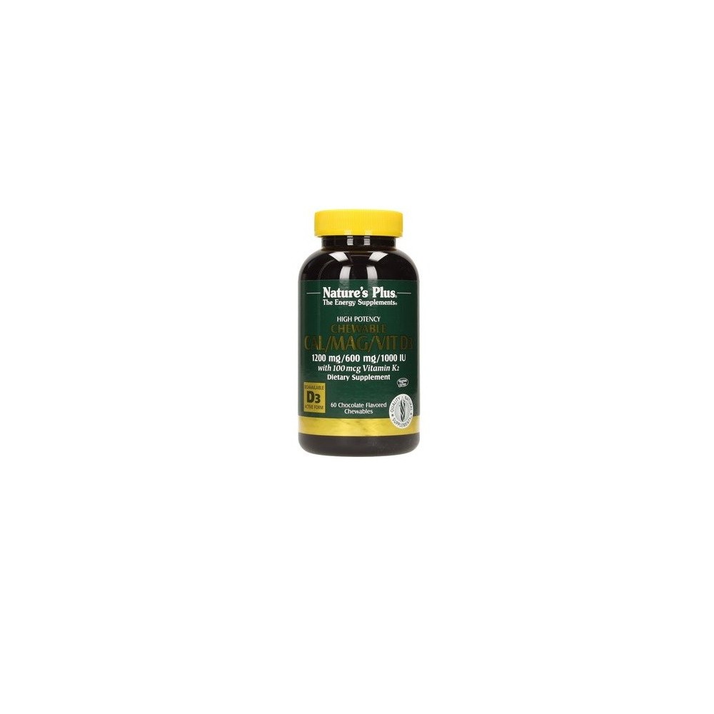 Cal/mag/vit d3 con k2 masticabile al cioccolato integratore alimentare 60 tavolette masticabili la strega