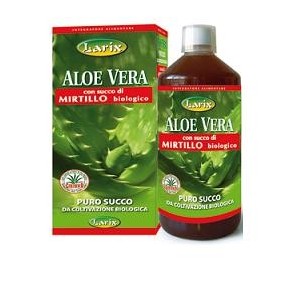 Aloe vera puro succo bio mirtillo 1 litro