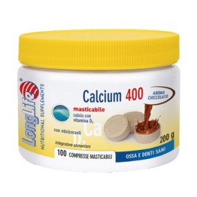 Calcium cioccolato integratore alimentare 100 compresse long life