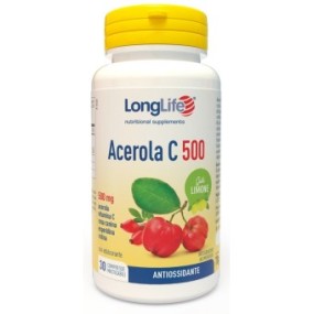 Acerola c 500 mg limone integratore alimentare 30 compresse masticabili long life
