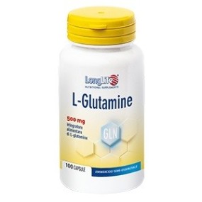 L - glutamine integratore alimentare 100 capsule long life