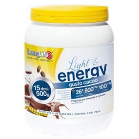 Light e energy gusto cacao integratore alimentare in polvere 500 g long life