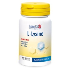 L lysine 500 mg integratore alimentare 60 tavolette long life