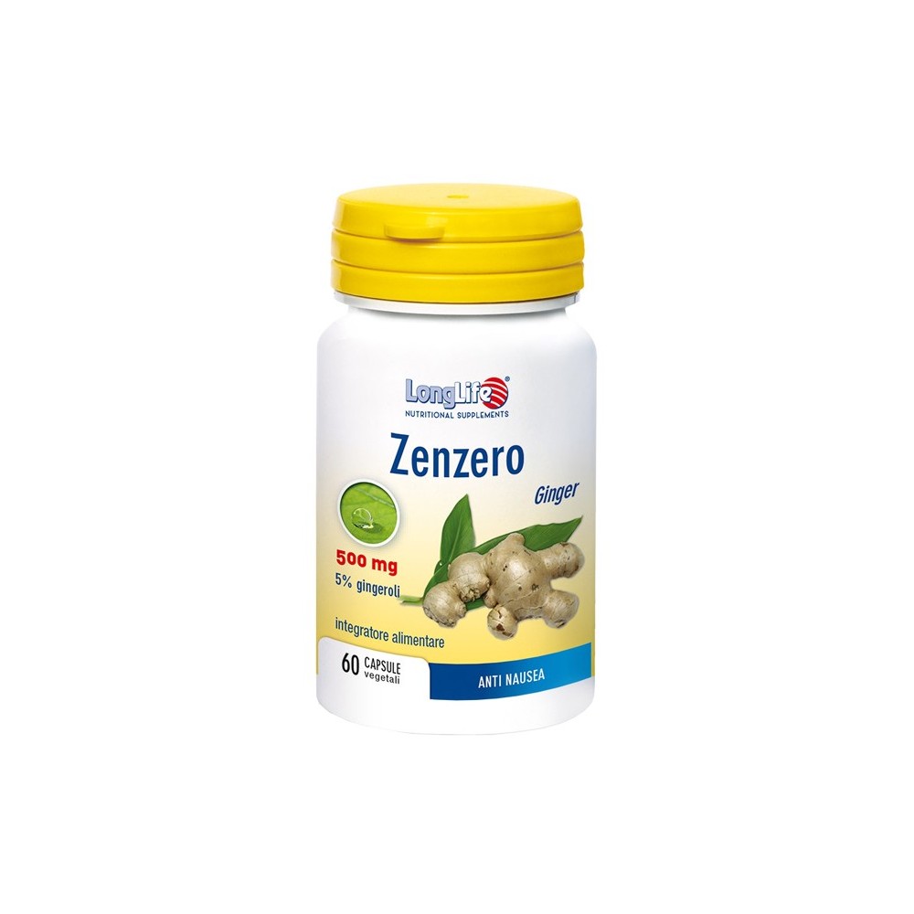 Zenzero integratore alimentare 60 capsule vegetali long life