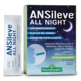 Ansileve all night integratore alimentare 21 stick pack orosolubili naturando