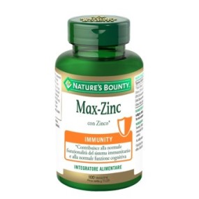 Max zinco integratore alimentare 100 tavolette nature's bounty