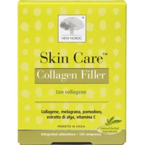 Skin care collagen filler integratore alimentare 120 compresse new nordic