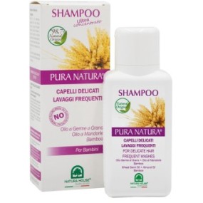Shampoo capelli delicati lavaggi frequenti per bambini con olio di germe di grano e mandorle bamboo 250 ml natura house