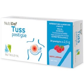 Nutridef tuss 20 pastiglie lampone - Rimedio naturale per la tosse