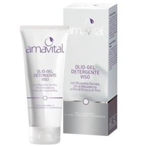 Amavital pelli sensibili e con tendenza a couperose olio gel detergente viso 100 ml