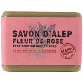 Sapone di aleppo rosa savon d'alep fleur de rose aleppo soap 100 g