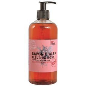 Sapone di aleppo liquido rosa savon d'alep liquide fleur de rose aleppo soap 500 ml