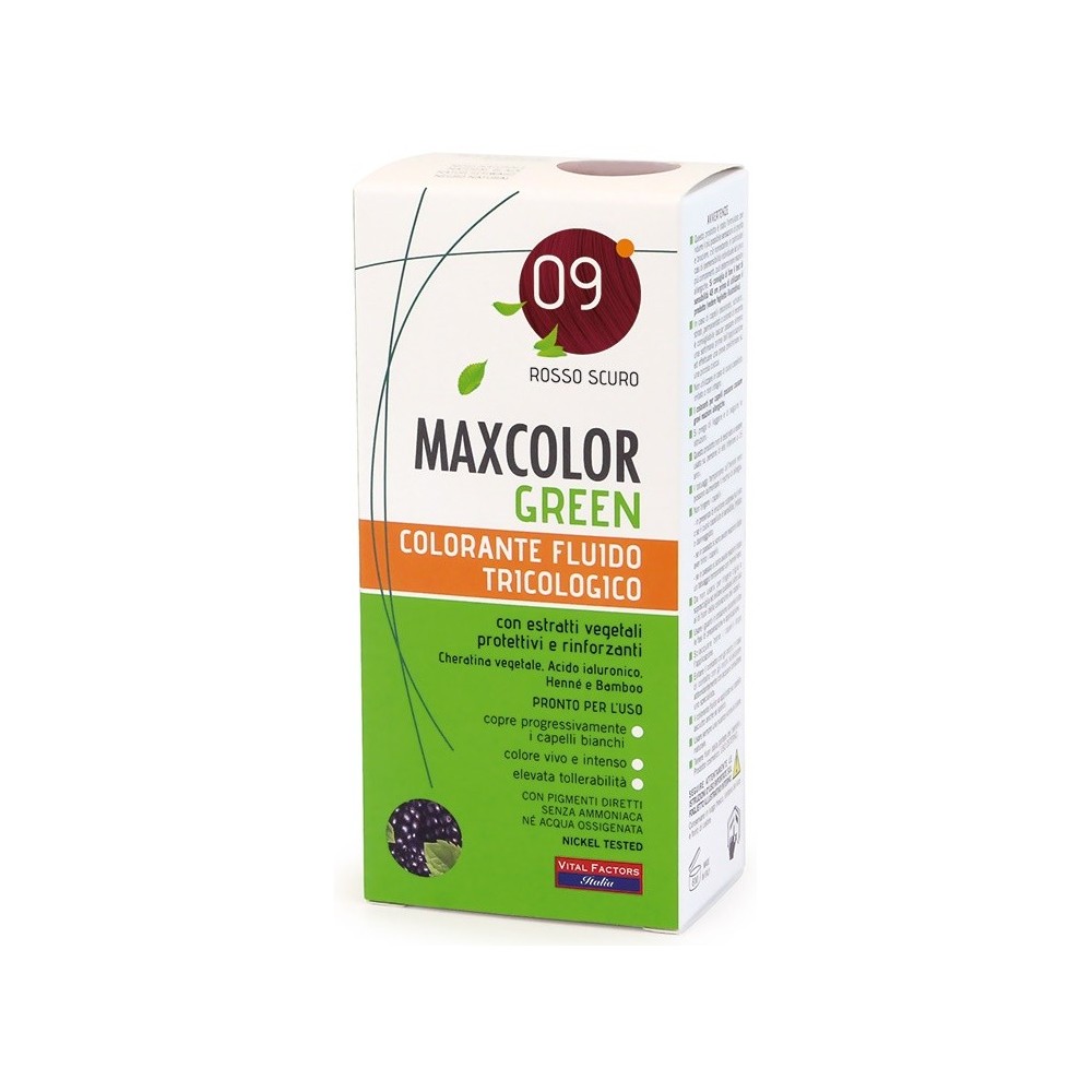 Maxcolor green 09 rosso scuro 75 ml + balsamo 15 ml