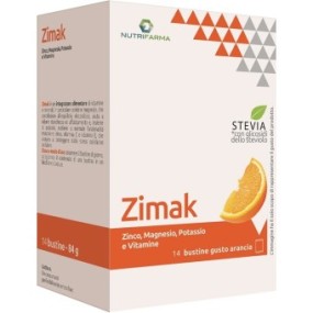 Zimak integratore alimentare 14 bustine gusto arancio aqua viva