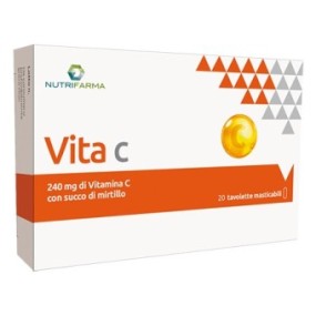 Vita c integratore alimentare 20 tavolette masticabili aqua viva