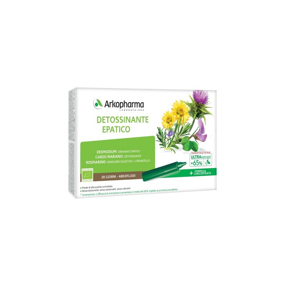 Arkofluidi detossinante epatico integratore alimentare 20 fiale arkopharma