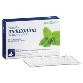 Vitacalm melatonina sublinguale 60cpr integratore alimentare bios line