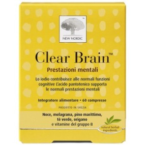 Clear brain integratore alimentare 60 compresse new nordic