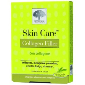 Skin care collagen filler integratore alimentare 60 compresse new nordic