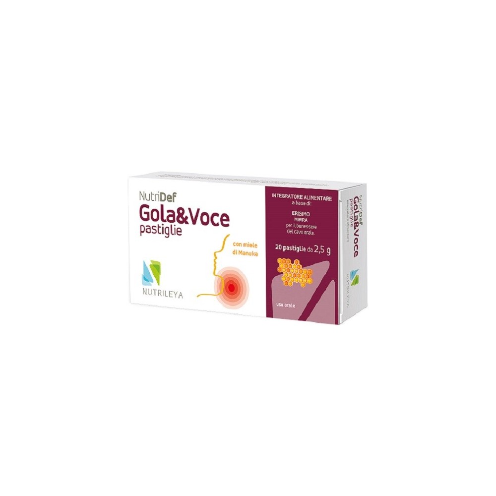 Nutridef gola & voce miele 20 pastiglie