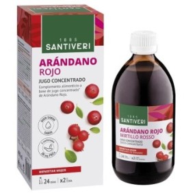 Mirtillo rosso succo integratore alimentare 490 ml santiveri ibersan