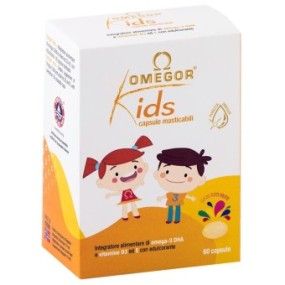 Omegor® kids gusto tutti frutti integratore alimentare 60 capsule masticabili u.g.a. nutraceuticals