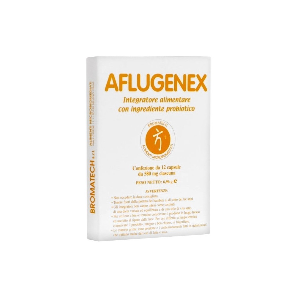 Aflugenex integratore alimentare con fermenti lattici 24 capsule Bromatech