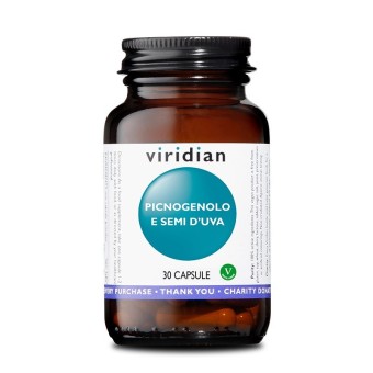 Viridian Picnogenolo e semi d'uva 30 capsule Integratore alimentare